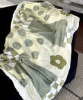 Matcha Green Collage Sherpa Blanket - HYPEINDAHOUSE