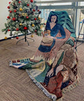 Matisse Guitar Girl Woven Throw Blanket - HYPEINDAHOUSE