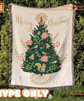 Merry Christmas Theme Woven Throw Blanket 3 - HypeIndaHouse