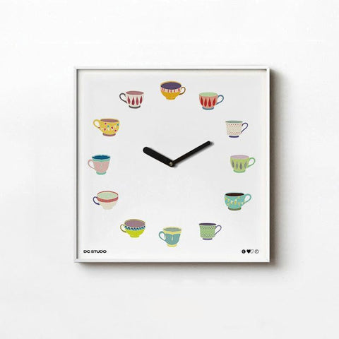 Minimalist Aesthetic Tea Cup Wall Clock - HYPEINDAHOUSE