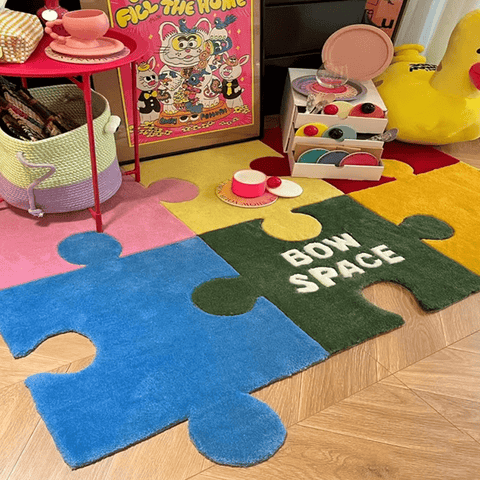 Multi-Color Puzzle Rug - HYPEINDAHOUSE