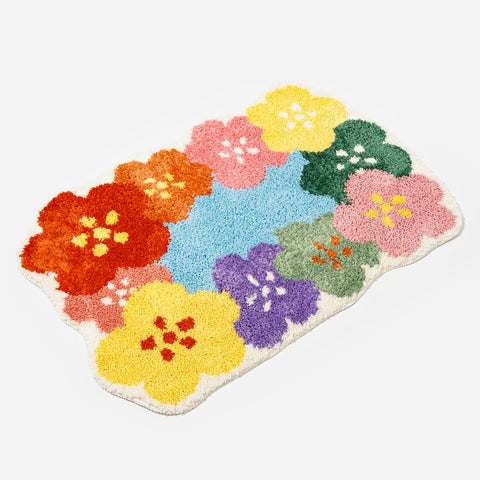 Multicolor Cute Flower Rug - HYPEINDAHOUSE