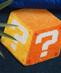 Orange Question Mark Square Rug - HYPEINDAHOUSE