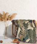 Palm Leaf Woven Throw Blanket - HYPEINDAHOUSE