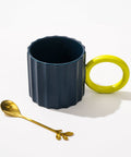 Pastel Aesthetic Wavy Mug & Spoon Set - HYPEINDAHOUSE
