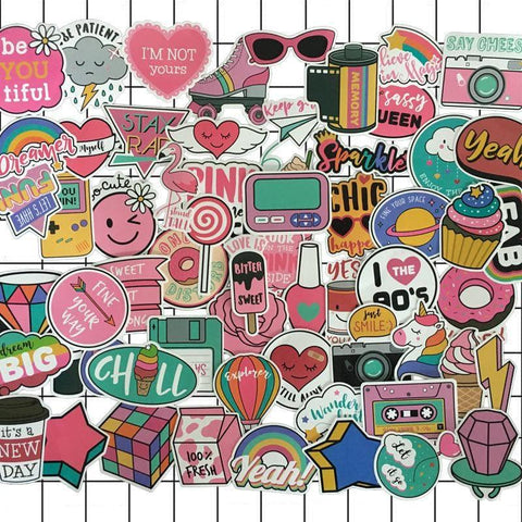Pink Cute Vibe Vinyl Sticker Pack - HypeIndaHouse