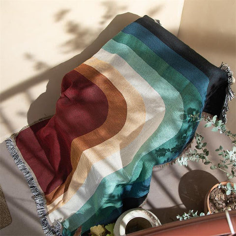Rainbow Woven Throw Blanket - HypeIndaHouse