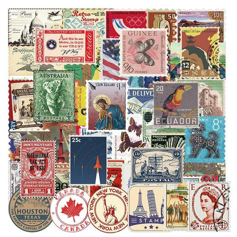 Retro Stamp Vinyl Sticker Pack - HypeIndaHouse