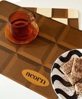 Tan Checkered Leather Placemat - HypeIndaHouse