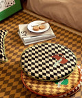 Velvet Checkered Seat Cushion - HypeIndaHouse