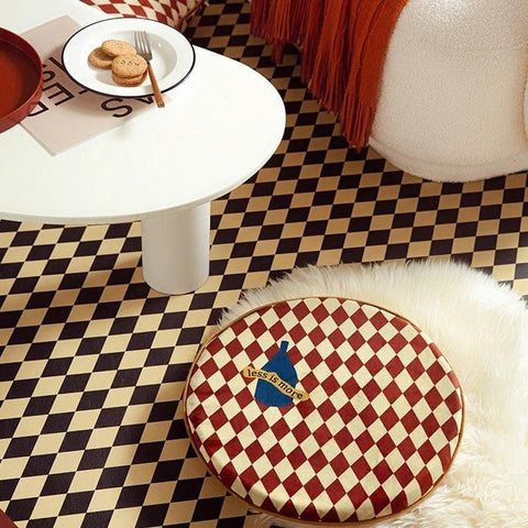 Velvet Checkered Seat Cushion - HypeIndaHouse