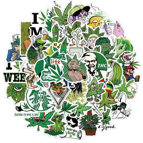 Weed Theme Vinyl Sticker Pack - HypeIndaHouse